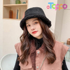 Winter Fur Bucket Hat for Women Winter Fluffy Plush Fisherman Cap