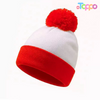 Hot Sale Large Pom Pom Color Block Elf Beanie Winter Knit Cap
