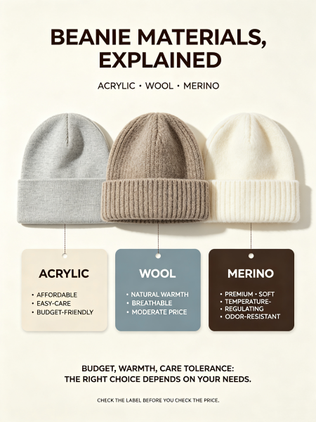 Acrylic, Wool, or Merino: Which Beanie Fabric Is Right for You?