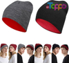 Winter Reversible Skull Caps Reversible Beanie with -Double Side Warm Fisherman Beanie