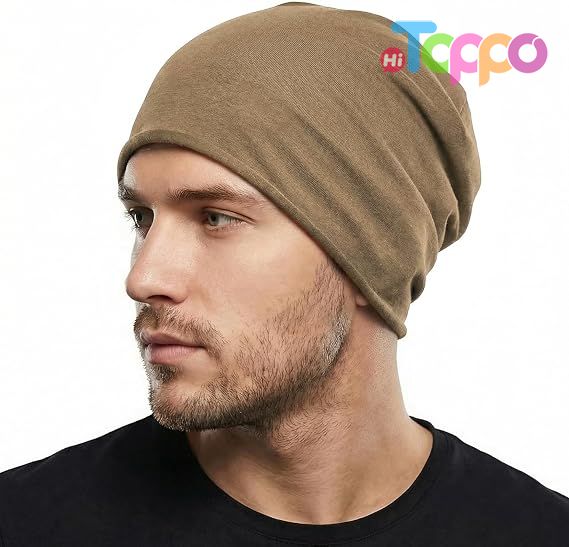 Custom Cotton Thin Slouchy Beanie Hat for Men Women Stretch Skull Cap