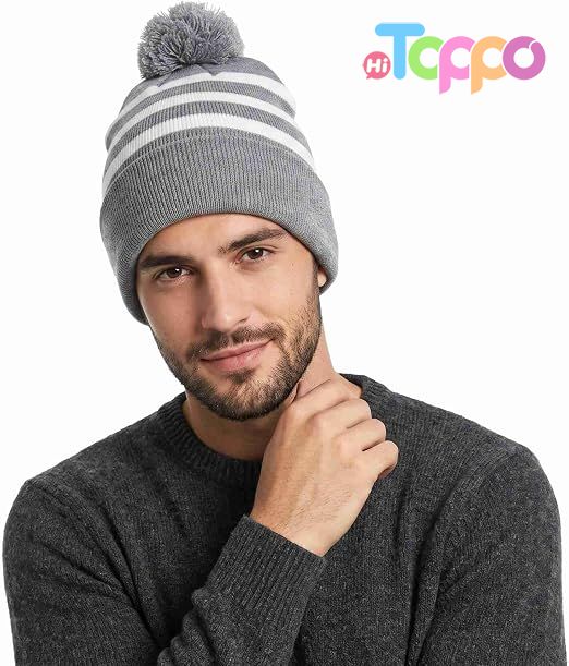 Hot Sale Unisex Striped Knit Beanie Hat