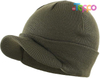 Custom Warm Double Knit Cuff Beanie Cap Watch Radar Hat Men's Winter Beanie Hat with Brim 