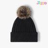 Classic Soft Warm Chunky Cable Knit Hat with Pom Pom Thermal Winter Cuffed Cap