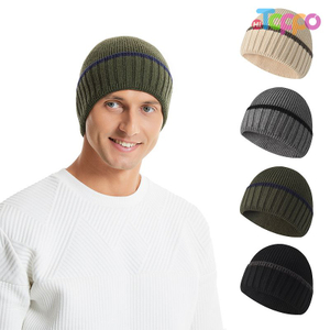 Hot Sale Thick Warm Cuffed Windproof Ear Protection Skull Cap Knit Hat