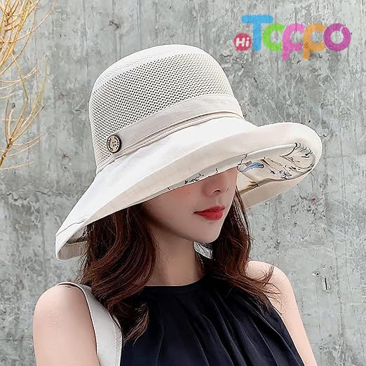 Summer UV Protection Wide Brim Packable Mesh Sun Bucket Hat