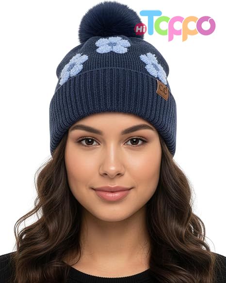 Hot Sale Ultra Soft Chenille Faux Fur Pom Pom Winter Hats Warm Ski Cap