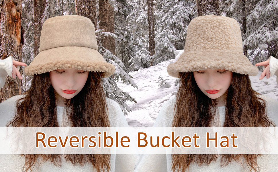 black bucket hat