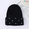Hot Sale Winter Warm Knit Hat with Rhinestone Accents
