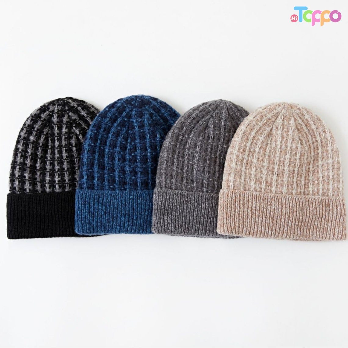 Casual Winter Warm Cuffed Ribbed Skull Cap for Men and Women