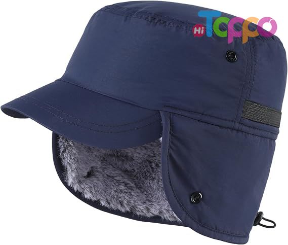  Warm Earflaps Hat Fully Lined Faux Fur Baseball Cap Trapper Hunting Hats