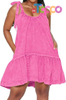 Women Denim Dress Casual Jean Dresses Babydoll Wash Jean Sundress with Pocket