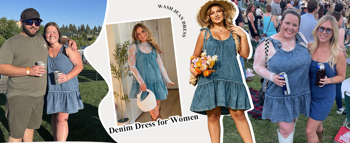Women Denim Babydoll Dress
