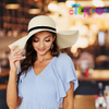  Summer Floppy Beach Hat Roll-Up Women Wide Brim Sun Hat UPF50 Straw Hat 