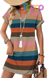  Casual Tshirt Dress Midi Dresses Fashion Beach Vacation Clothes