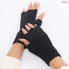 Solid Color Fish Scale Hollow Out Knitted Short Fingerless Gloves