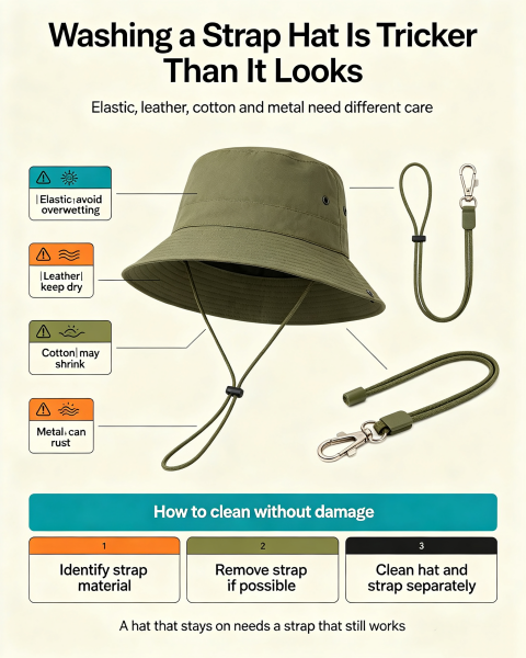 How to Wash a Bucket Hat with a Chin Strap