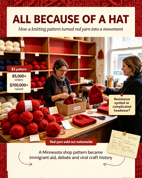 A $5 Knitting Pattern Caused a Nationwide Red Yarn Shortage