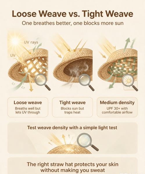 Tight vs Loose Weave Straw Hats, Sun Protection & Ventilation Balance