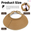 Hot Sale Wide Brim Hat Roll-up Straw Sun Visor Hat for Women 
