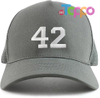 Number 42 Collegiate Varsity Font Embroidered Oversized 5 Panel XXL Trucker Mesh Cap