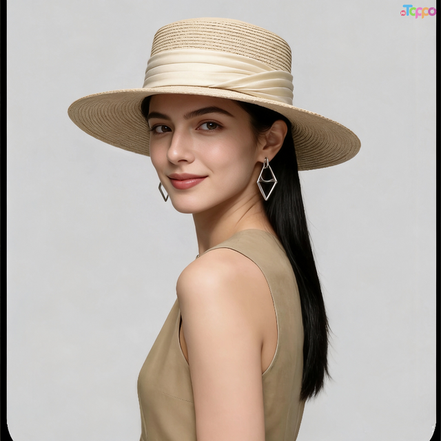 Women Wide Brim Straw Panama Roll up Hat Fedora Beach Sun Hat UPF50+