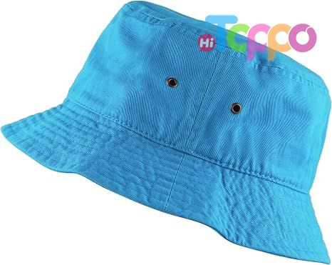 Unisex Summer Travel Beach Cotton Bucket Hat Packable Sun Hat