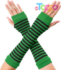 Custom Printed Elbow Length Knitted Arm Warmers Women's Fingerless Gloves 