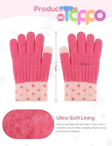 Wholesale Full Finger Stretchy Knitted Gloves Soft Warm Winter Gloves 6 Pairs of Set