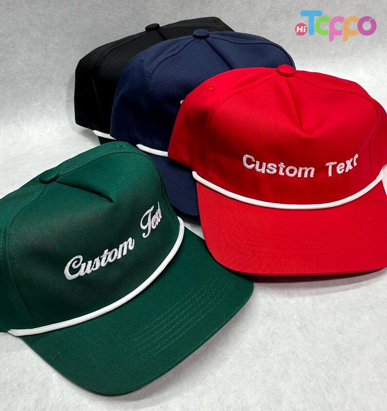 Custom 5-Panel Family Set Snapback Caps with Embroidery