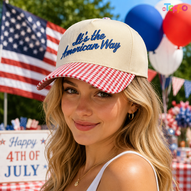 Custom USA Independence Day Baseball Caps with Embroidery