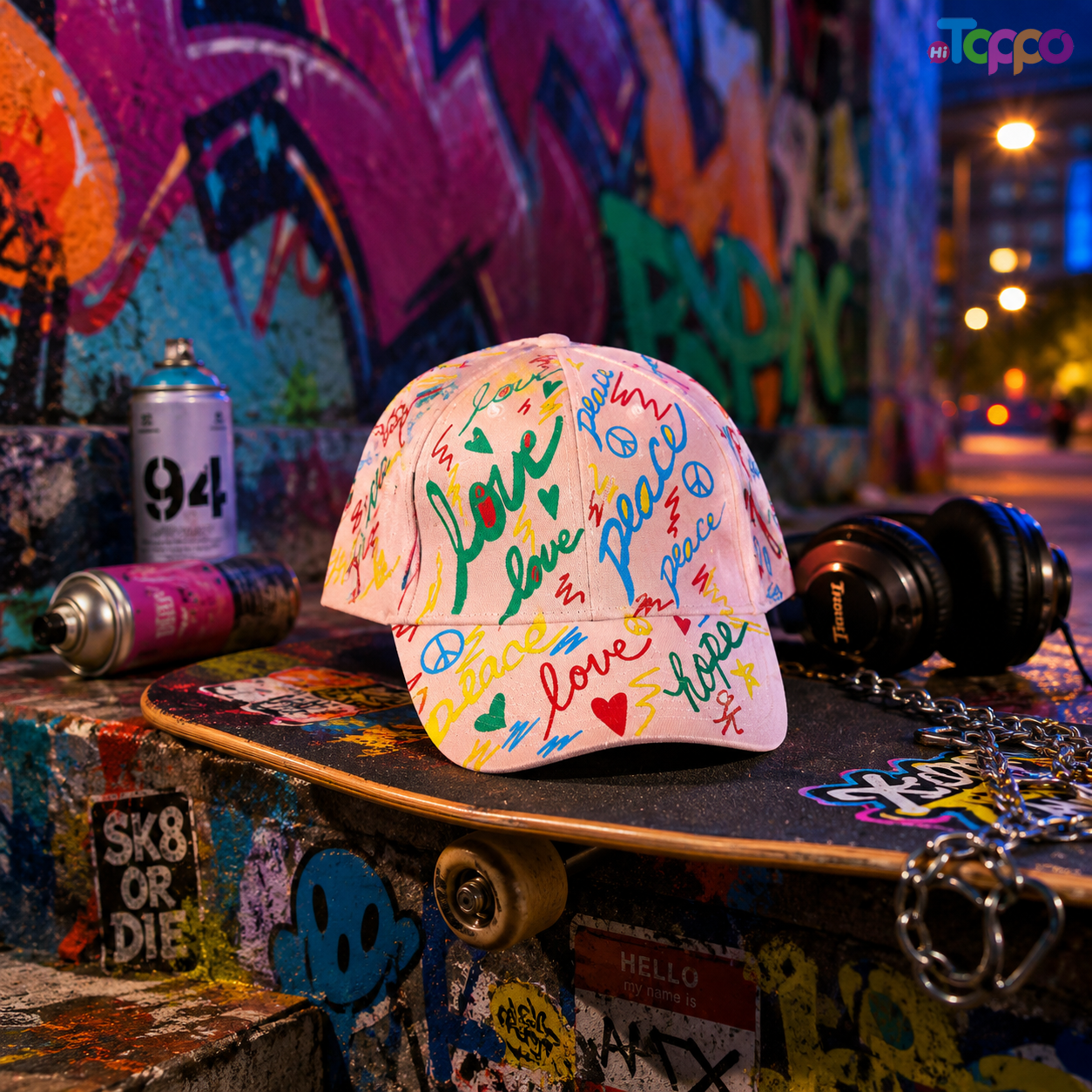 Graffiti Vintage Printing Baseball Caps 