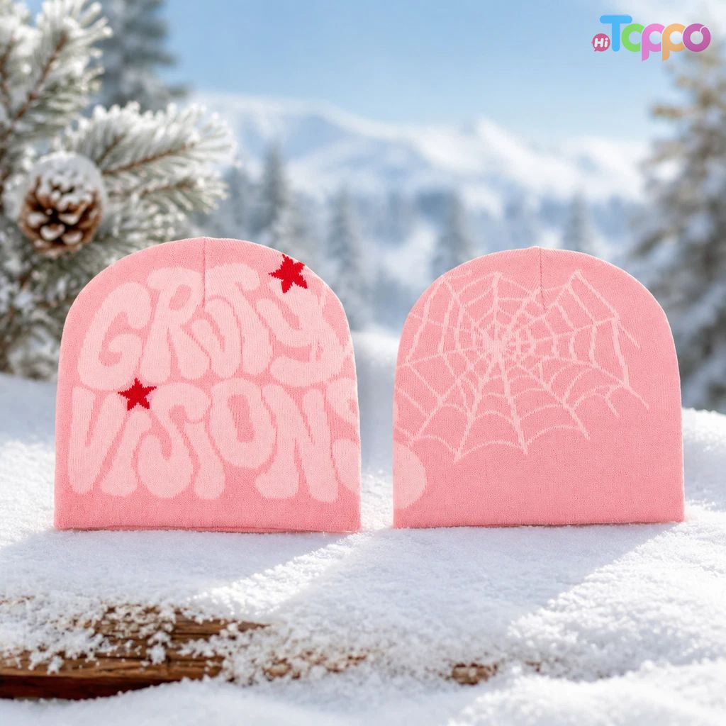 Letter Jacquard Knitted Beanie Hat for Men & Women