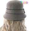 Custom Women Elegant Winter Wool Bucket Hat 1920s Vintage Cloche Bowler Hats