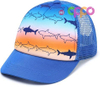 Dinosaur Mesh Adjustable Cotton Blend Full Mesh Back Ventilation Curved UV Brim Velcro Strap Toddler Baseball Hat
