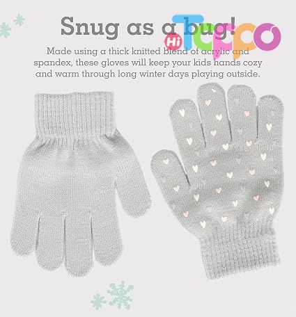 Wholesale Kids Magic Gloves 3 Pack Kids Winter Gloves Children's Knit Gloves