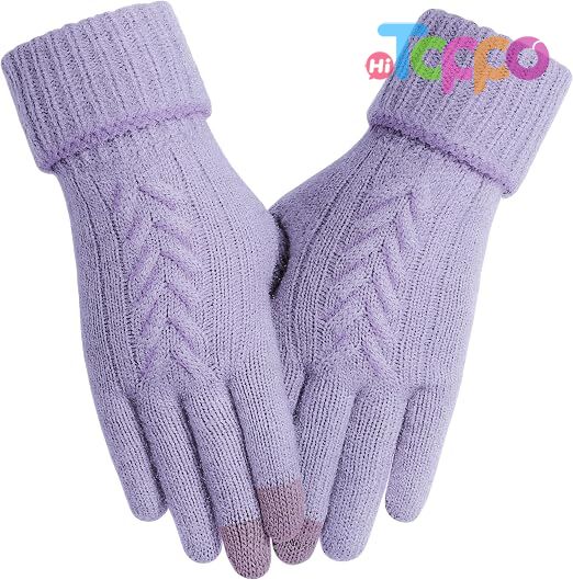  Custom Touch Screen Knit Warm Cold Weather Womens Winter Gloves