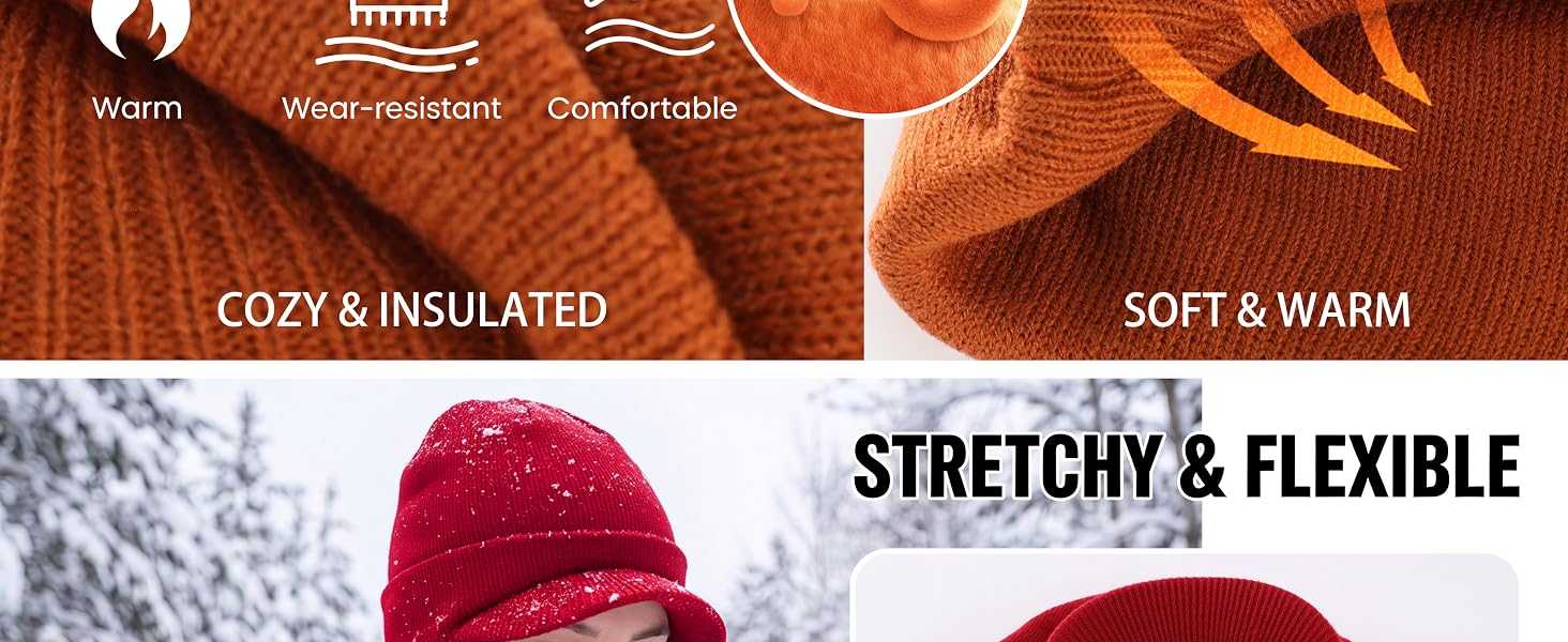 Stretch Beanie Hat for men women