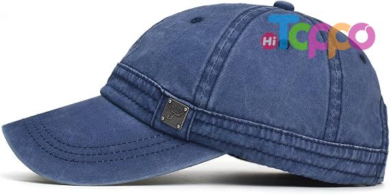 Vintage Washed Cotton Adjustable Baseball Cap 
