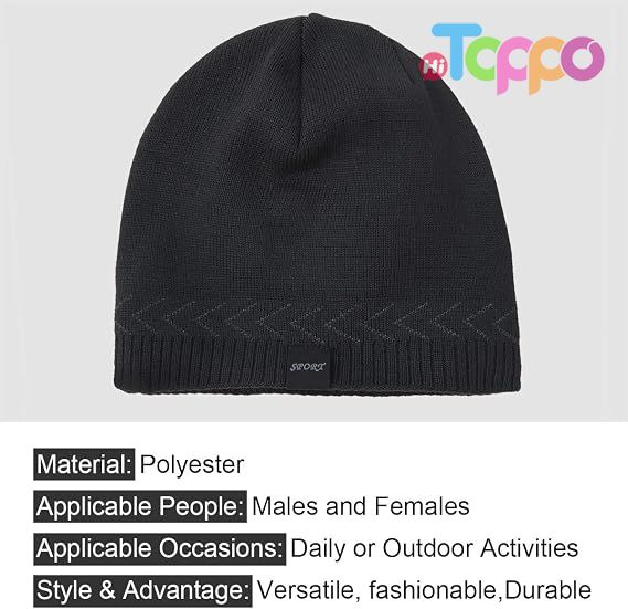 Hot Sale Winter Warm Knitting Hats Plain Skull Beanie Cuff Toboggan Knit Cap