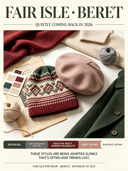 Fair Isle & Berets: 2026's Quiet Comeback