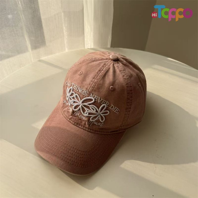 Custom 3D Flower Embroidery Dome Baseball Cap