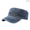 Custom Black Flat-Brimmed Hat with Stars