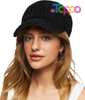 Hot Sale Winter Warm Knit Visor Beanie Newsboy Cap Cold Weather Winter Hat