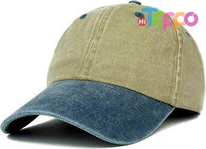 Custom Unstructured Pigment Dyed Two Tone Baseball Cap