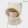 Custom Warm Earflap Hooded Scarf Women's Winter Knit Balaclava Beanie