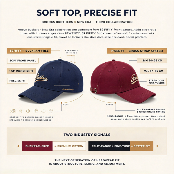 Buckram-Free and Size-Specific: The Brooks Brothers × New Era Caps