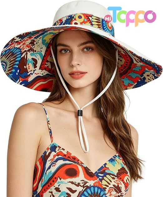 Summer Foldable Floppy Sun Reversible Vacation Beach Wide Brim UPF 50+ Fishing Bucket Hat