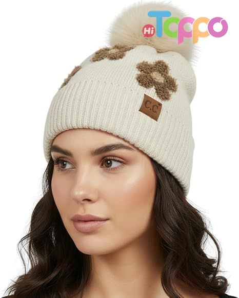 Hot Sale Ultra Soft Chenille Faux Fur Pom Pom Winter Hats Warm Ski Cap