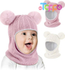 Wholesale Toddler Beanie Hats Girl Boy with Neck Warmer Baby Winter Hat Scarf Set 2 Pack